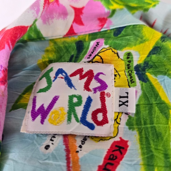 VINTAGE JAMS WORLD- Mens. XL “Island Life” Hawaiian Floral Shirt - Picture 5 of 8